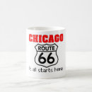 Recherche de itinéraire tasses Chicago