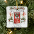 Search for red door ornaments Watercolor