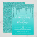 Search for aqua birthday invitations Turquoise