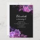 Search for purple flower birthday invitations Watercolor