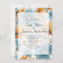 Search for peach and blue wedding invitations Couple