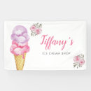 Search for ice cream birthday banners Pink