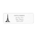 Search for eiffel tower return address labels Simple