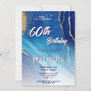 Search for blue and gold 60th birthday invitations Trendy