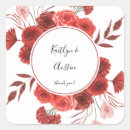 Search for fall square wedding stickers Red