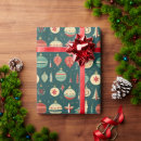 Search for christmas ornaments wrapping paper Vintage