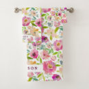 Search for peach bath towels Watercolor floral