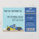 Search for race car ticket invitations Racing