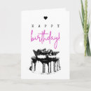 Search for pink black white birthday cards Simple