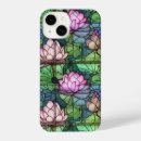 Search for stained glass leaves iphone cases Green