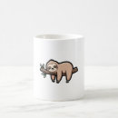 Search for cute sloth cartoon mugs Kawaii