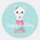 Recherche de chaton rose autocollants Anniversaire