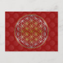 Recherche de fleur de lotus rouge cartes postales Mandala