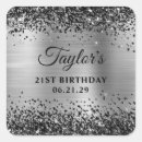 Search for black and silver birthday stickers Sparkle