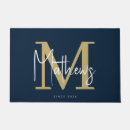 Search for navy and gold doormats Chic