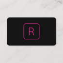 Search for pink and black business cards Monogrammed