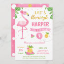 Search for luau 2nd birthday invitations Flamingo