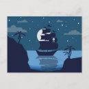 Recherche de bateau pirate cartes postales Illustration