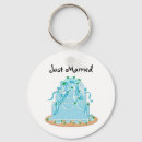 Search for wedding cake keychains Just married