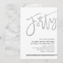 Search for silver 40th birthday invitations Modern