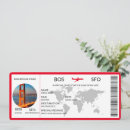 Search for travel trip invitations Fake plane ticket
