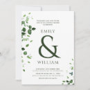 Search for green leaves bridal shower invitations Greenery