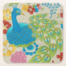 Search for peacock coasters Colourful