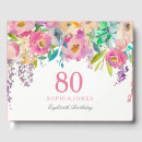 Search for 80th birthday guest books Watercolor