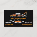 Search for tractor business cards Excavator