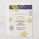 Search for navy gold christmas invitations Snowflakes
