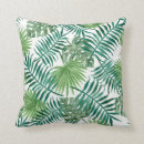 Recherche de feuille tropicale coussins Bleu