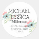 Search for floral address stickers Blue