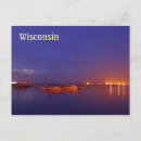 Search for wisconsin shape postcards Blue