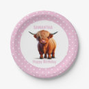 Search for highland cow plates Rustic