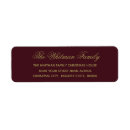 Search for writing return address labels Burgundy