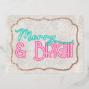 Search for rose gold foil christmas cards Merry and bright