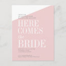 Search for postcard bridal shower invitations Pink