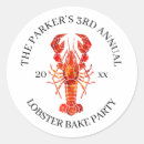 Recherche de homard rouge autocollants Ébullition du homard
