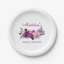Search for violet floral plates Bridal shower
