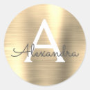 Recherche de elegant gold monogram autocollants Moderne
