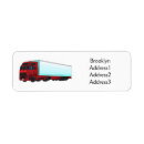 Search for red tractor return address labels Truck