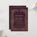 Search for burgundy and gold quinceanera invitations Quinceañera