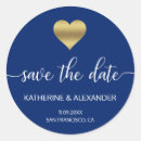 Search for blue save the date stickers Heart