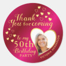 Search for hot pink and gold stickers 50th birthday