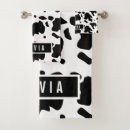 Search for black and white cow print bathroom accessories Trendy