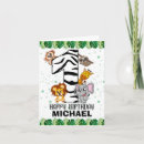 Search for monkey first birthday cards Jungle animals