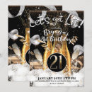 Search for champagne bottle birthday invitations Glitter