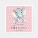 Recherche de gris rose serviettes Baby shower éléphant