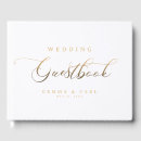 Search for rose gold wedding guest books Gold and white