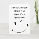 Search for 10th for grandson birthday cards For him